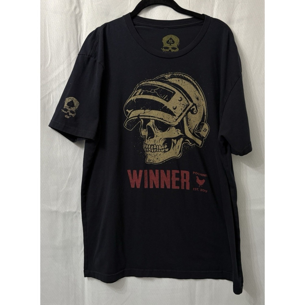 Winner Pochinki Skull with Helmit T-Shirt Size XL